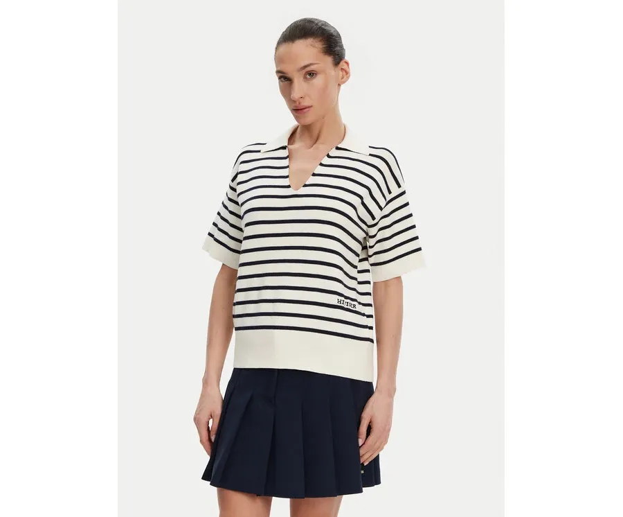 obrazek 1 Tommy Hilfiger Sweter WW0WW45400 Beżowy Regular Fit