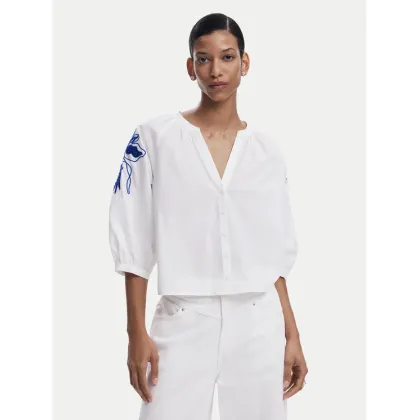 Zdjęcie Desigual Bluzka Cratos 25SWBW03 Biały Loose Fit