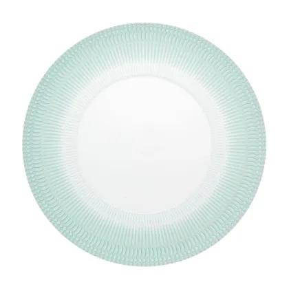 Zdjęcie Turkusowy talerz obiadowy z porcelany Venezia z bogatym rzeźbiarskim zdobieniem - Vista Alegre