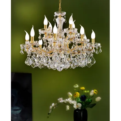 Zdjęcie Szykowny włoski szklany żyrandol