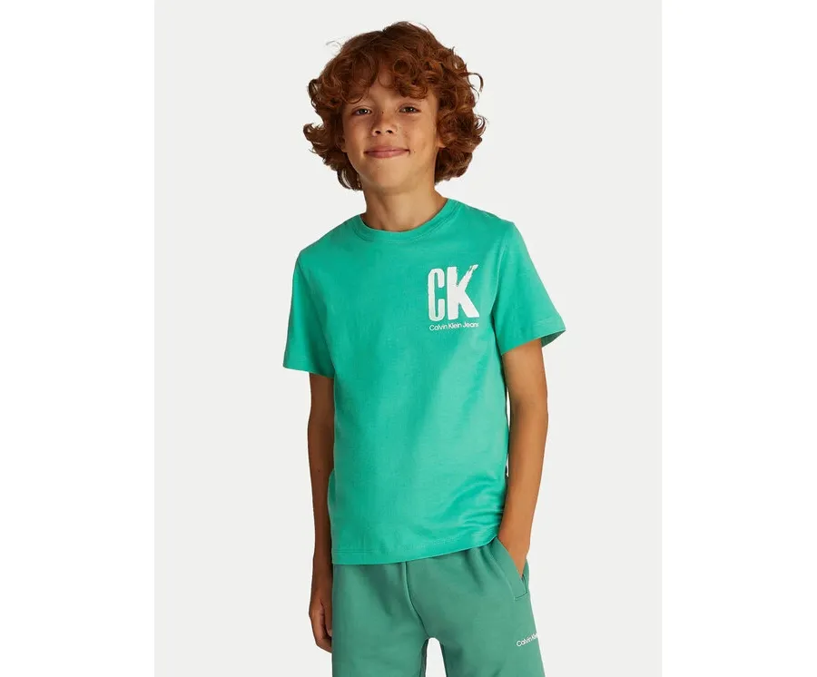 obrazek 1 Calvin Klein Jeans T-Shirt Surf Graphic IB0IB02447 Zielony Regular Fit