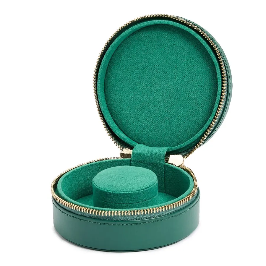obrazek 2 Pudełko podróżne na biżuterię Sophia Round Forest Green