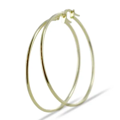 Zdjęcie Duże okrągłe kolczyki z żółtego złota dla kobiet