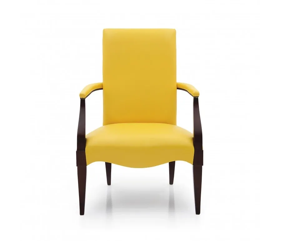 obrazek 2 Żółty ekskluzywny fotel w stylu art deco - Sevensedie