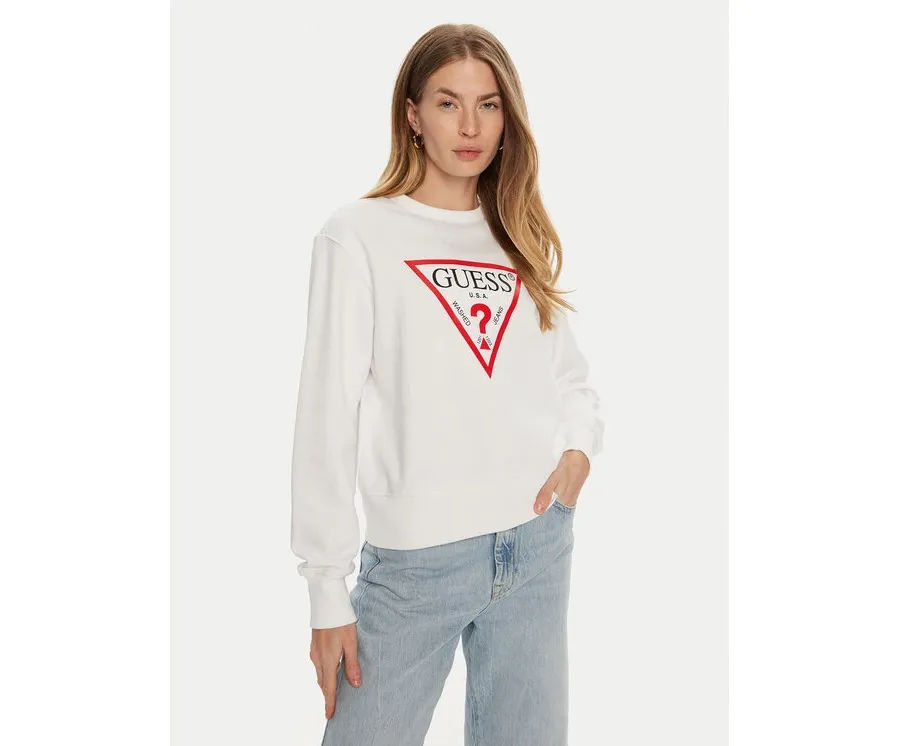 obrazek 1 Guess Bluza W2YQ16 KBA11 Biały Relaxed Fit