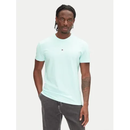 Zdjęcie Tommy Jeans T-Shirt Linear Logo DM0DM20744 Zielony Regular Fit
