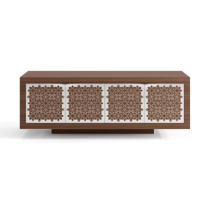 Zdjęcie Stylowy portugalski kredens z drewna orzechowego do salonu