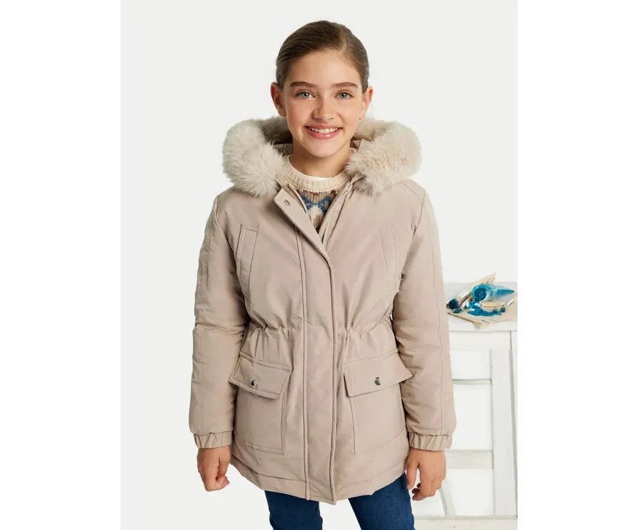 obrazek 1 Mayoral Parka 7480 Beżowy Regular Fit