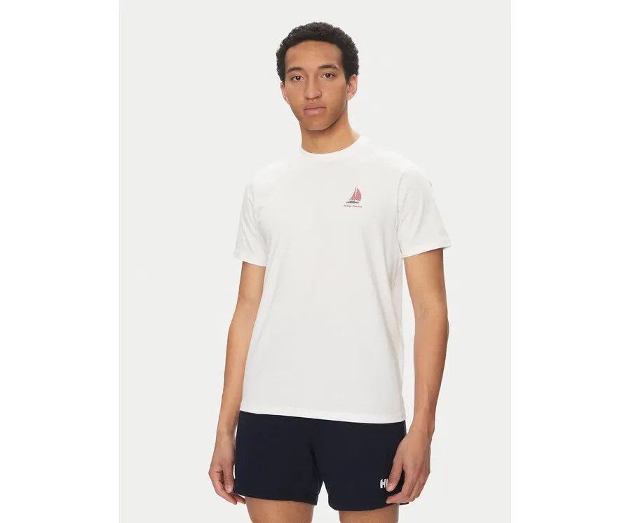 obrazek 1 Helly Hansen T-Shirt Shoreline 54601 Biały Regular Fit