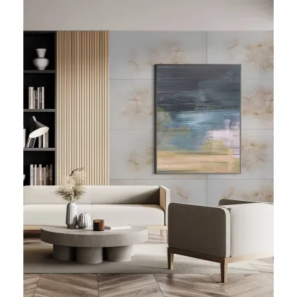 Zdjęcie 120x60 cm DS - (jasny popiel, złote kruszywo) - płyta beton architektoniczny ultralekka