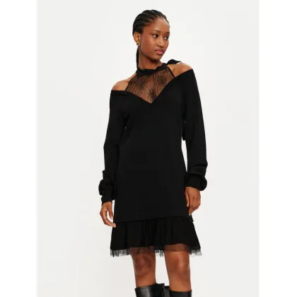 Zdjęcie TWINSET Sukienka dzianinowa 242TP3020 Czarny Relaxed Fit