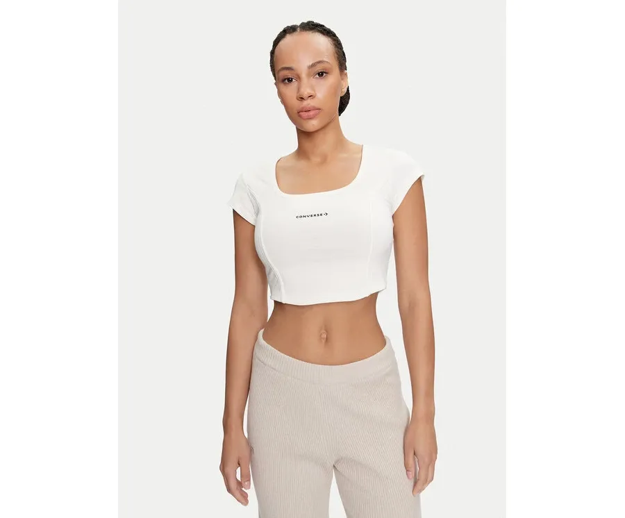 obrazek 1 Converse Top W Wordmark Corset Top 10026506-A02 Écru Slim Fit