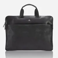 Picture Elegant leather laptop bag and briefcase, perfect for business meetings
