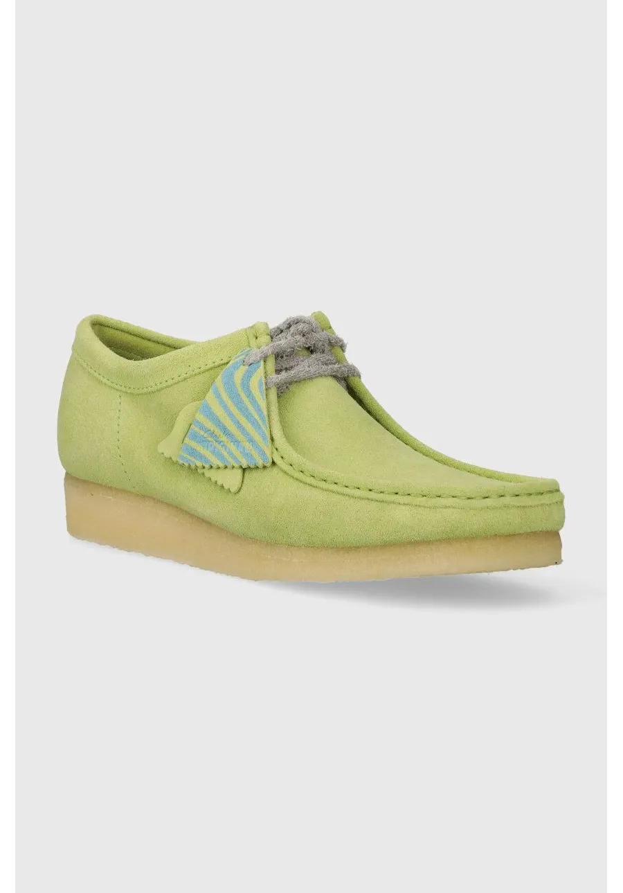 obrazek 1 Clarks Originals półbuty zamszowe Wallabee męskie kolor zielony 26175855