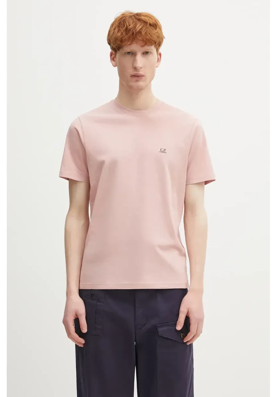 obrazek 1 C.P. Company t-shirt bawełniany męski kolor różowy z nadrukiem 18CMTS030A005100W
