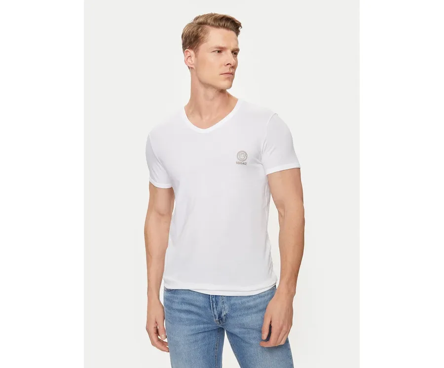 obrazek 1 Versace T-Shirt AUU01004 Biały Regular Fit