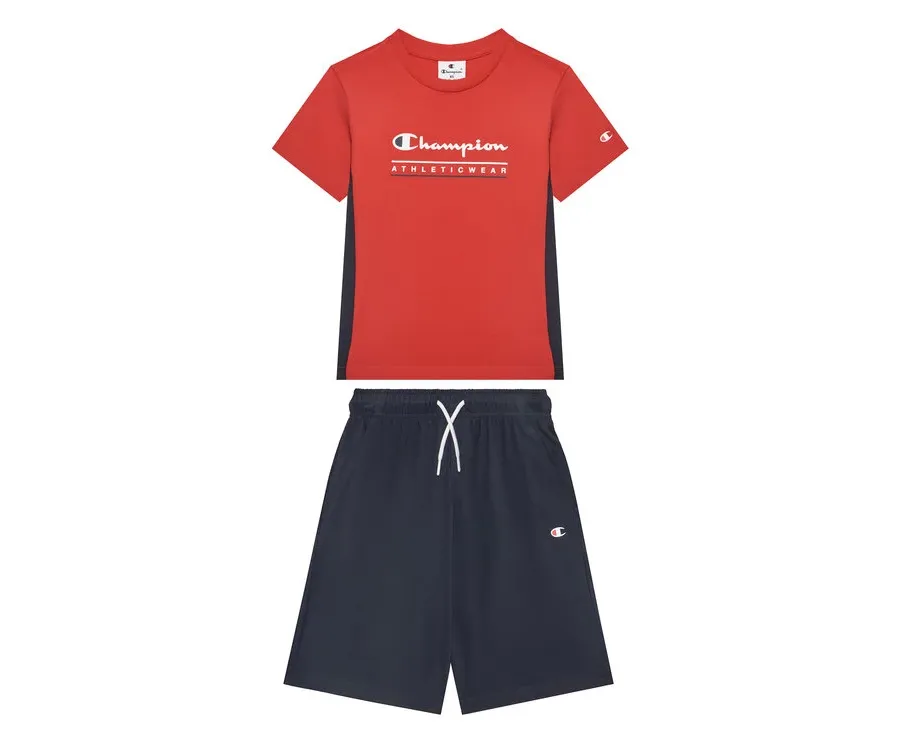 obrazek 1 Champion Komplet t-shirt i spodenki 306992 Czerwony Regular Fit