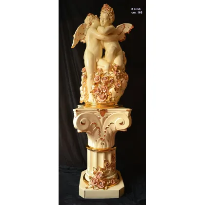 Picture A wonderful ceramic decoration - a column with a pair of angels