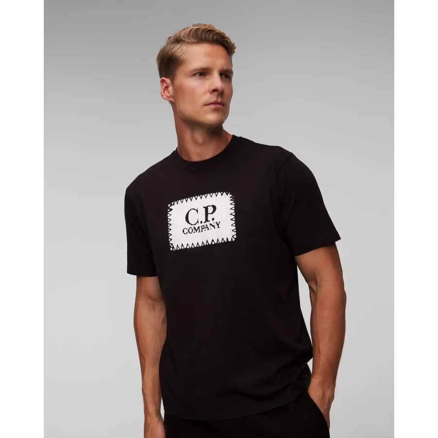 obrazek 1 Czarny T-shirt Męski C.p. Company CP Company