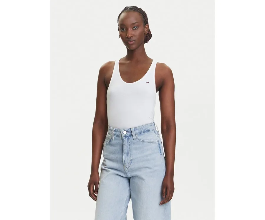 obrazek 1 Tommy Jeans Top DW0DW20917 Biały Regular Fit