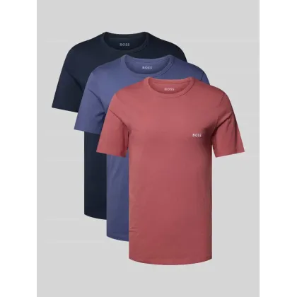 Zdjęcie T-shirt z okrągłym dekoltem w zestawie 3 szt. model ‘Classic’