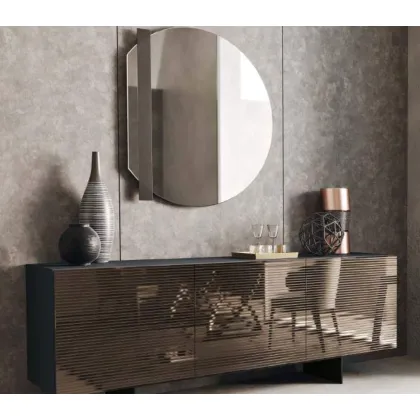 Zdjęcie Fantastyczne lustro srebrne z metalową wstawką