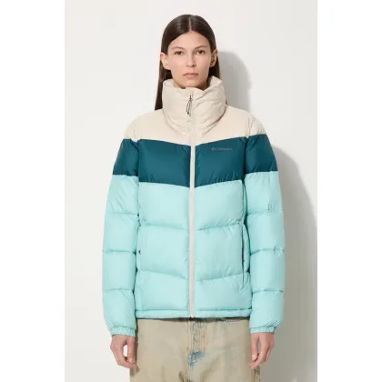Zdjęcie Columbia kurtka Puffect Color Block Jkt damska kolor turkusowy zimowa 1955101