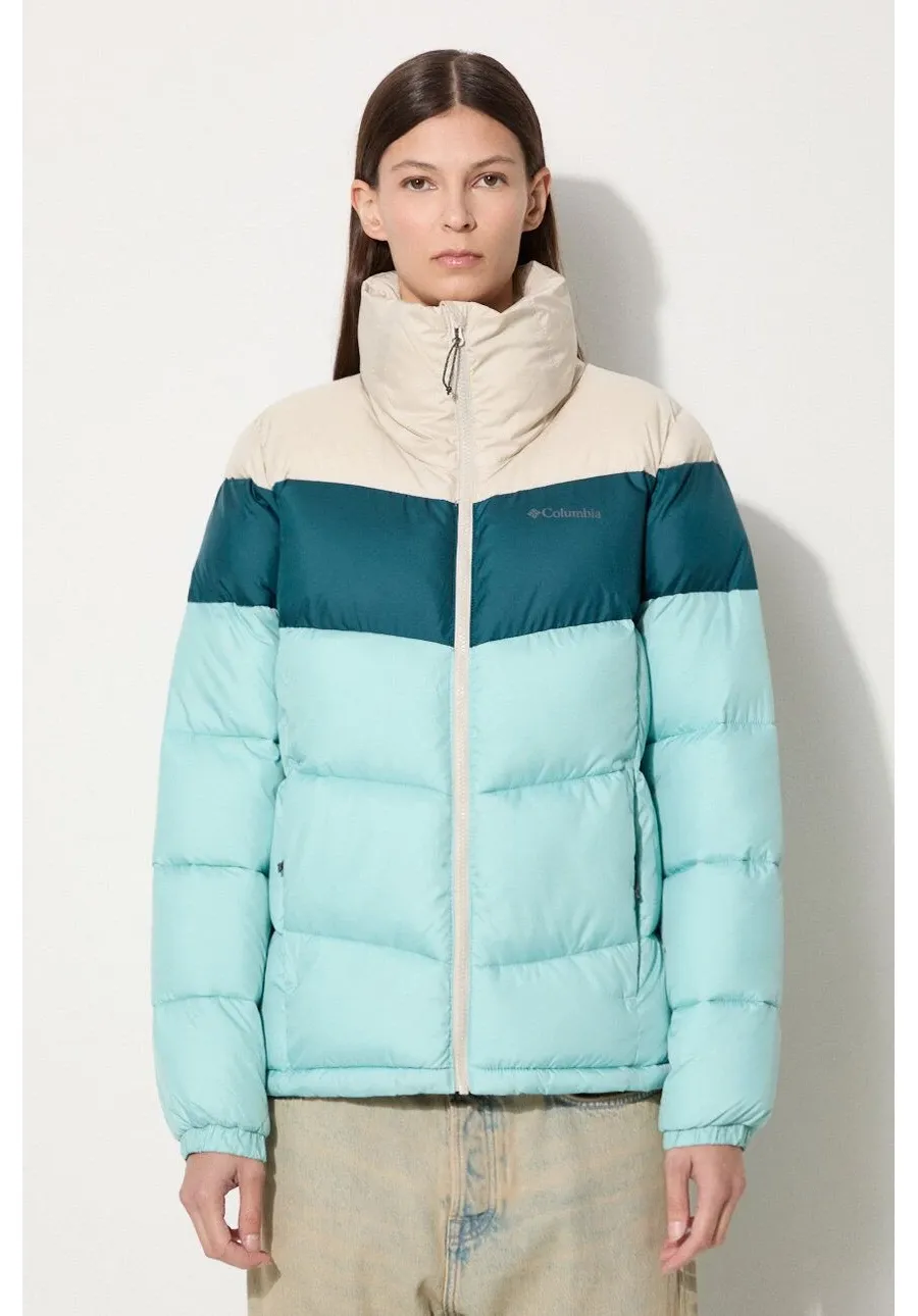 obrazek 1 Columbia kurtka Puffect Color Block Jkt damska kolor turkusowy zimowa 1955101