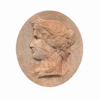 Picture Italian decorative bas-relief made of clay