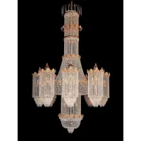 Picture A brilliant crystal chandelier with 52 bulbs