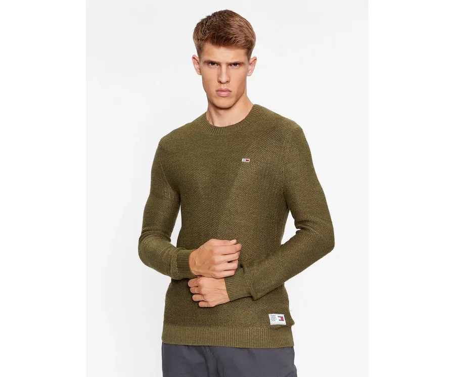 obrazek 1 Tommy Jeans Sweter DM0DM15060 Zielony Regular Fit