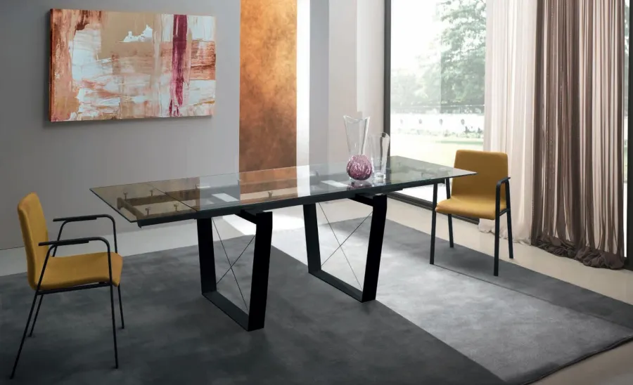obrazek 3 Elegancki rozkładany stół w stylu nowoczesnym L. 140+40+40 P. 90 H. 75 cm – Zamagna Italia