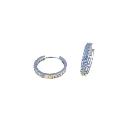 Zdjęcie Włoskie kolczyki kółka z cyrkoniami śr.13mm