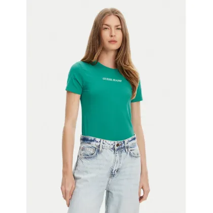 Zdjęcie Guess Jeans T-Shirt W4YI01 J1314 Zielony Slim Fit