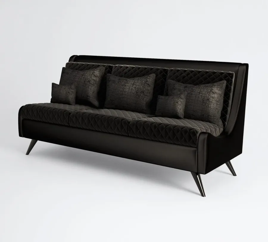obrazek 4 Czarna ekskluzywna sofa do salonu – Muranti