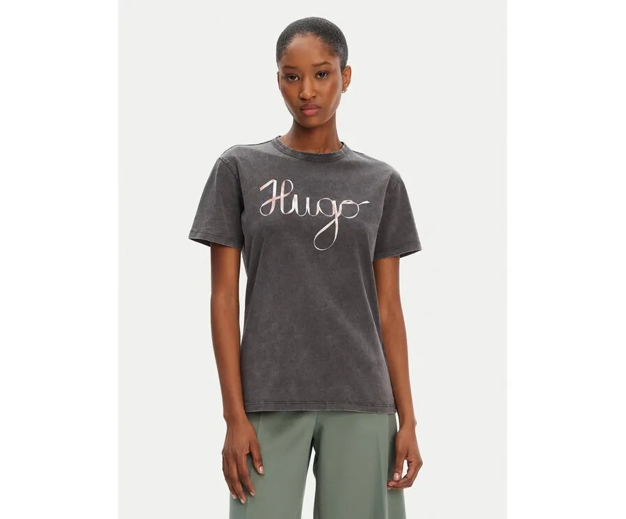 obrazek 1 HUGO T-Shirt Damacia_5 50544868 Czarny Regular Fit