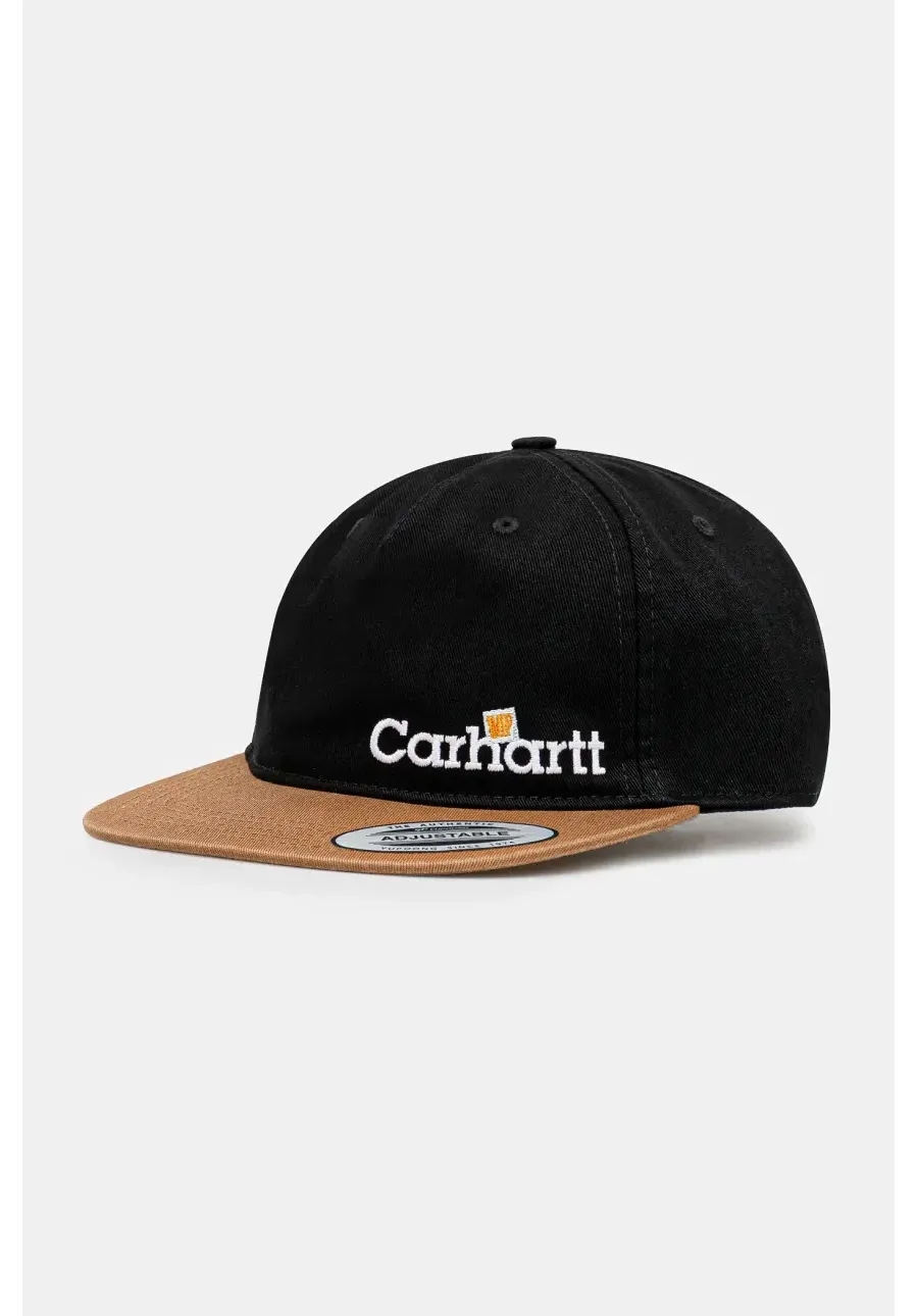 obrazek 1 Carhartt WIP czapka z daszkiem bawełniana Label Script Coach Cap kolor czarny z aplikacją I034361.89XX