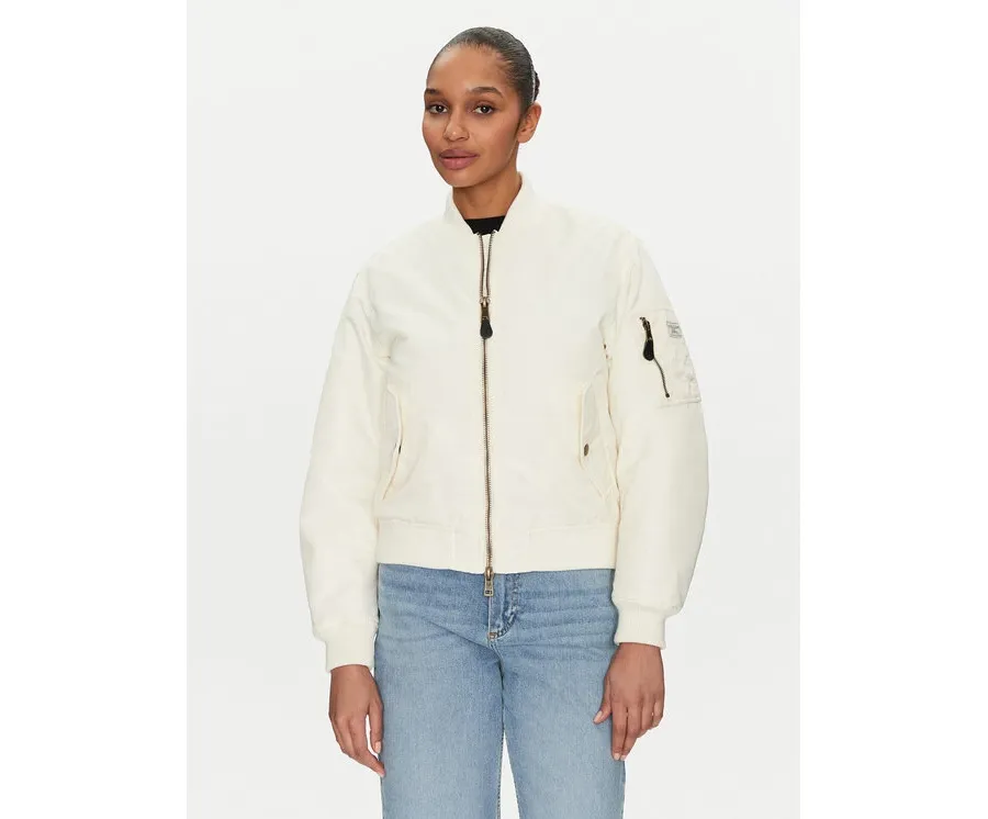obrazek 1 Guess Jeans Kurtka bomber W5RL81 WHAA2 Écru Regular Fit
