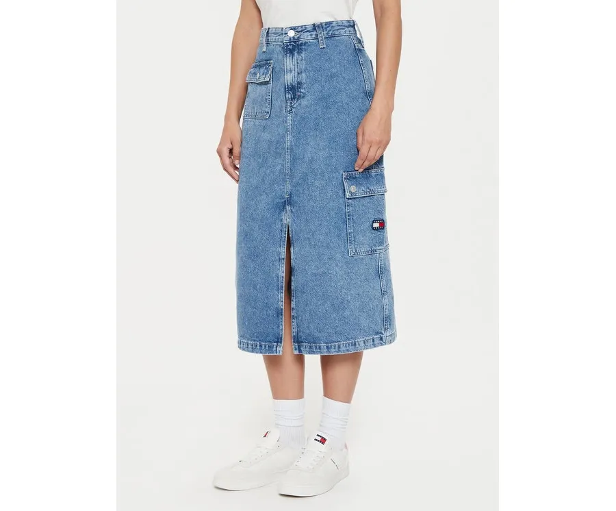 obrazek 1 Tommy Jeans Spódnica jeansowa Claire DW0DW18226 Niebieski Regular Fit