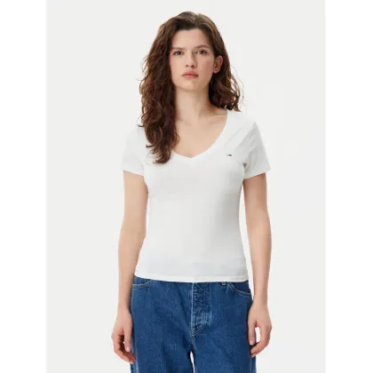 Zdjęcie Tommy Jeans T-Shirt DW0DW20458 Biały Slim Fit