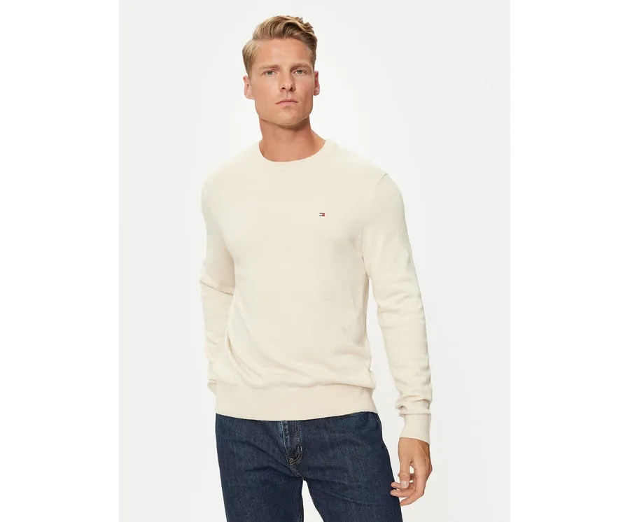 obrazek 1 Tommy Hilfiger Sweter MW0MW28046 Écru Regular Fit