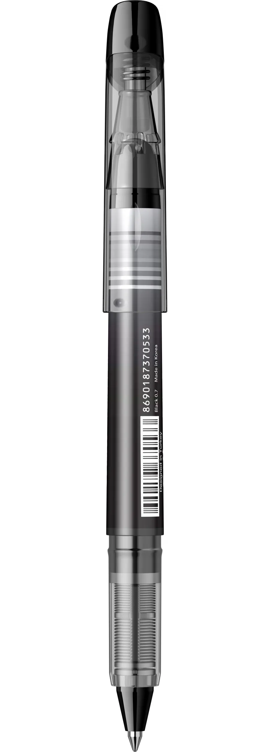 obrazek 3 Czarne Pióro kulkowe PenInk 0,7 SR-68 - komplet 12 szt.