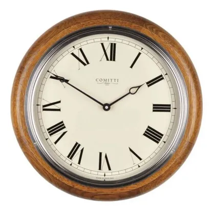 Zdjęcie Wyjątkowy zegar ścienny Plymouth z dębową obudową