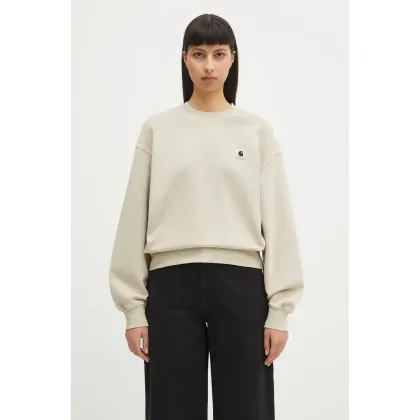 Zdjęcie Carhartt WIP bluza bawełniana W' Nelson Sweatshirt damska kolor beżowy gładka I029537.2LPGD
