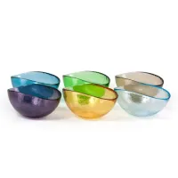 Picture Multicolored set of 6 murano glass bowls