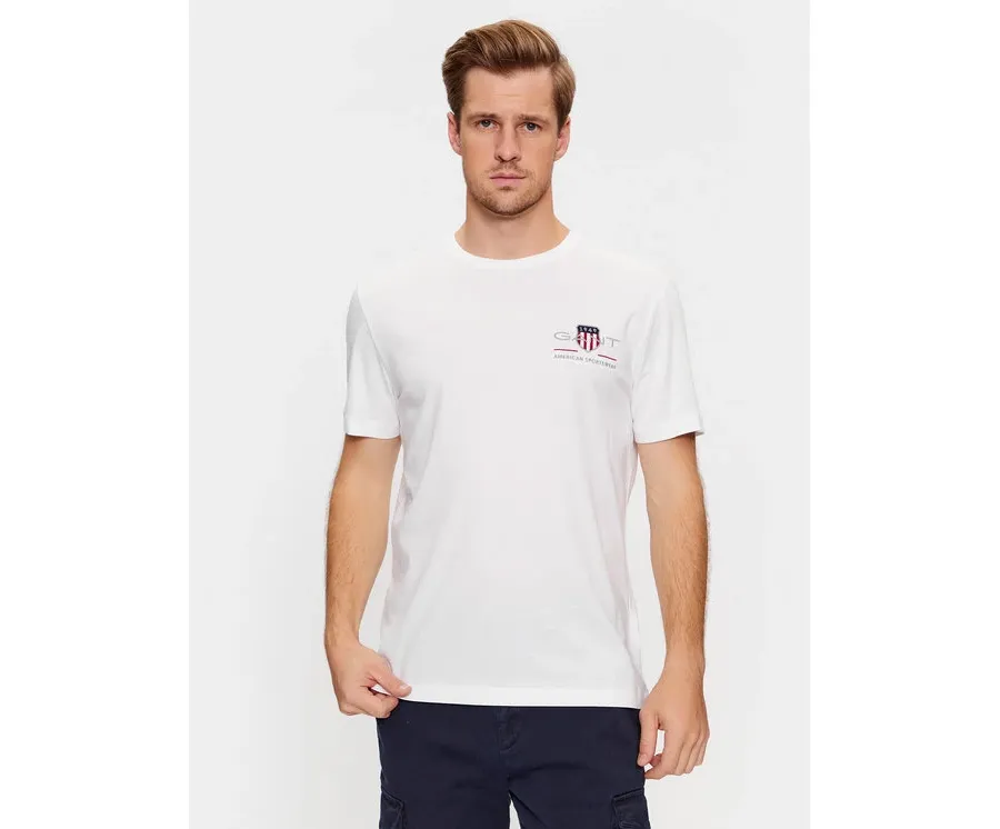 obrazek 1 Gant T-Shirt Reg Archive Shield Emb Ss 2067004 Biały Regular Fit
