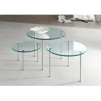 Zdjęcie Ekskluzywny okrągły szklany stolik - Tonelli Design