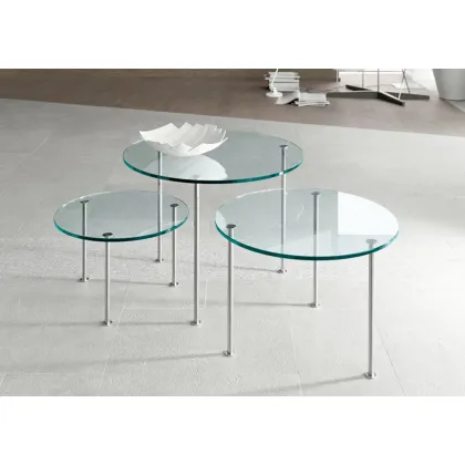 Zdjęcie Ekskluzywny okrągły szklany stolik - Tonelli Design