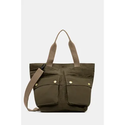 Zdjęcie Barbour torba bawełniana Barbour Transport Carry All Tote Bag kolor zielony UBA0744