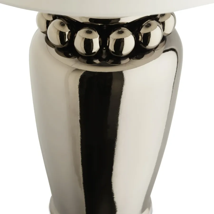 obrazek 3 Ceramiczna lampa stołowa z kulkami w górnej części H.44xL.23xP.23 cm